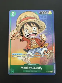 Monkey.D.Luffy P-037 One Piece CCG Promotion Cards Foil - Image 1