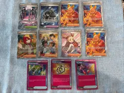 Lot Of 11 Full Art Trainer English Pokemon Cards - Image 1