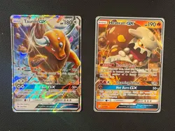 Tauros & Heatran - Pokemon TCG - 2 Card Lot (Ultra Rare GX Holo) - Image 1