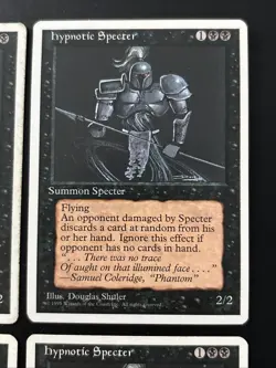 4x Hypnotic Specter MTG Core Set 4th Edition Magic - Image 3