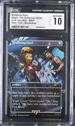 CGC 10 MTG Secret Lair Marvel Groot Sculpting Steel Foil - Image 1