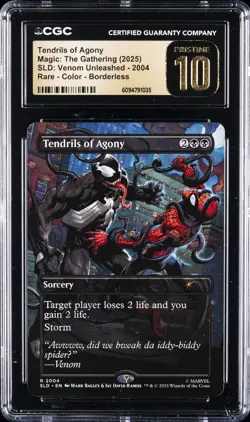 2025 MTG SLD: VENOM UNLEASHED #2004 TENDRILS OF AGONY CGC 10 PRISTINE - Image 1