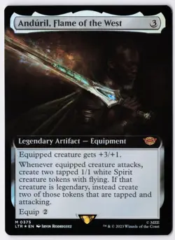 Anduril, Flame of the West - Foil - Extended Art - MTG Universes Beyond: LOTR - Image 1