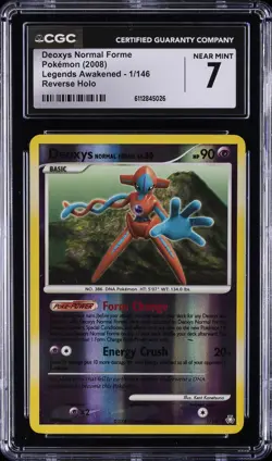 2008 POKEMON LEGENDS AWAKENED REVERSE HOLO #1 DEOXYS NORMAL FORME CGC 7 - Image 1