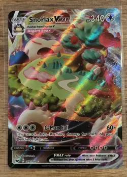 2020 Pokemon TCG Snorlax VMAX Sword & Shield #142/202 Ultra Rare NM Holo - Image 1