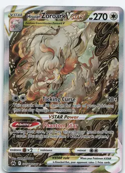 Hisuian Zoroark VSTAR GG56/GG70 Holo Crown Zenith: Galarian Gallery NM Pokemon - Image 1