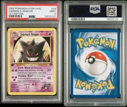 2000 Pokemon Gym Challenger Sabrina’s Gengar PSA 9 Mint - Image 3