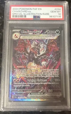 Pokemon 2024 SV Paldean Fates PAF en Charizard EX #234/091 PSA 10 - Image 1