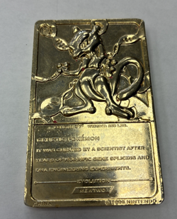 VINTAGE Pokemon Mewtwo Trading Card 23K Gold-Plated - 1999 BURGER KING VINTAGE - Image 3