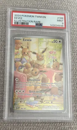 Pokemon TCG Eevee 188/167 Twilight Masquerade PSA 9 - Image 2