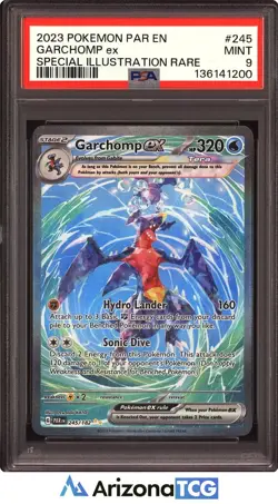 Pokemon 2023 Garchomp ex 245/182 Tera SIR Paradox Rift PSA 9 - Image 1