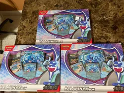 (3) LOT POKEMON TCG Palafin EX Box 12 Total Packs - Image 1