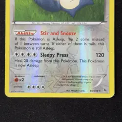 Snorlax 80/106 Rare Reverse Holo XY-Flashfire Pokemon TCG 2014 English - Image 4