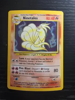 Ninetails Holo 12/102 Base Set Pokemon TCG LP Lightly Played English - Image 1
