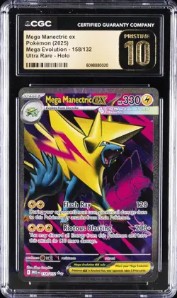 2025 POKEMON EN-MEGA EVOLUTION ULTRA RARE MEGA MANECTRIC EX CGC 10 PRISTINE - Image 1