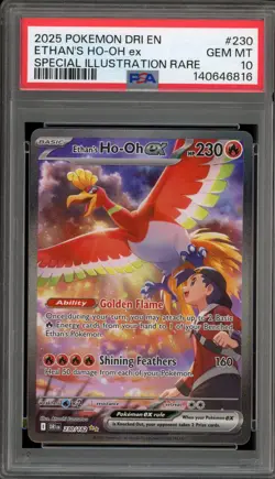 Pokemon Ethan's Ho-Oh ex Destined Rivals Special Illustration Rare #230 PSA 10 - Image 1