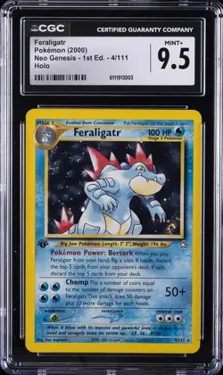 2000 POKEMON NEO GENESIS 1ST ED #4 FERALIGATR-HOLO CGC 9.5 - Image 1