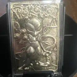 Burger King 1999 Limited edition Pokemon 23 kt gold plated trading card Meowtwo - Image 2