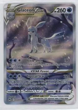 Full Art Glaceon VSTAR Pokemon Sword & Shield Crown Zenith Galarian Gallery - Image 1
