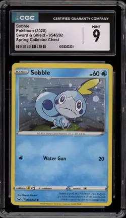 Pokemon Sobble Sword & Shield Spring Collector Chest Cosmos Holo #054 CGC 9 Mint - Image 1