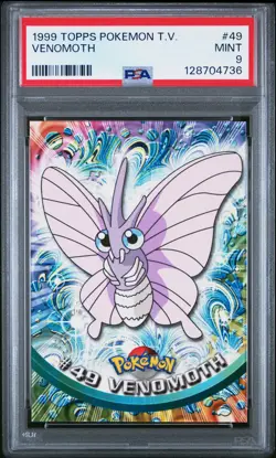 1999 TOPPS POKEMON TV #49 VENOMOTH PSA 9 - Image 1
