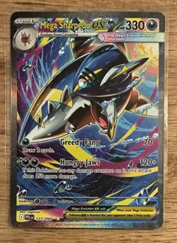 Mega Sharpedo ex 127/094 SIR 2025 Pokemon TCG Phantasmal Flames NM-Mint+ MT - Image 1