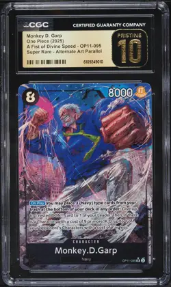 2025 One Piece A Fist Of Divine Speed Alt Art Monkey D. Garp #OP11-095 CGC 10 - Image 1