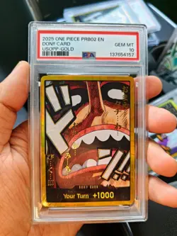 GOLD DON!! Card Usopp Premium Booster -The Best- Vol. 2 Foil PSA 10 One Piece - Image 1