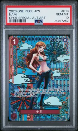One Piece Nami SP OP05 Awakening of the New Era Japanese OP01-016 PSA 10 - Image 1
