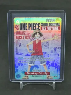 One Piece Monkey.D.Luffy [College Basketball US Voyage] P-055 Promo Card G AL2 - Image 1