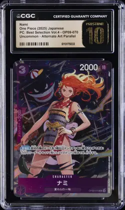 2025 ONE PIECE JPN UNCOMMON ALT ART NAMI CGC 10 PRISTINE - Image 1