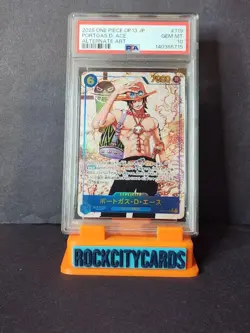 2025 ONE PIECE JPN OP13-CARRYING ON HIS WILL ALTERNATE ART PORTGAS D. ACE PSA 10 - Image 1