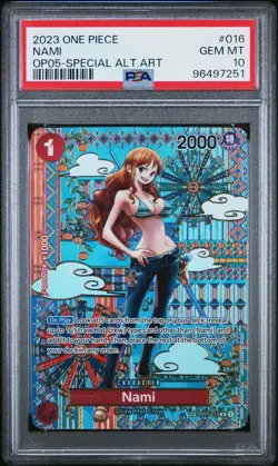 One Piece English Nami SP OP05 Awakening of the New Era OP01-016 PSA 10 - Image 1