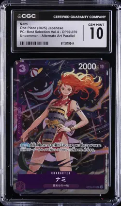 2025 ONE PIECE JPN UNCOMMON ALT ART #OP09-070 NAMI CGC 10 GEM MINT - Image 1