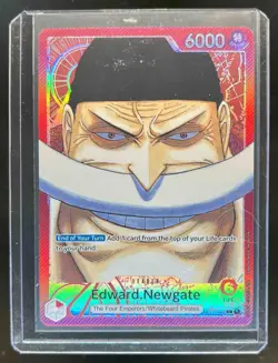 2023 One Piece Paramount War Edward.Newgate Alt Art Leader #OP02-001 - Image 1