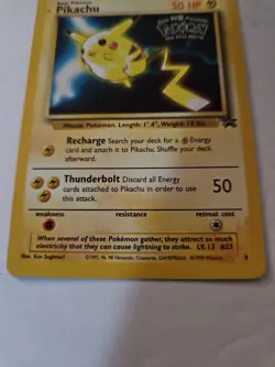 Pokemon TCG Pikachu #4 Stamped 1999 WB Movie Black Star Promo Card HP - Image 3