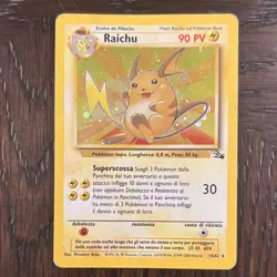Pokemon TCG Raichu Fossil 14/62 Holo Rare Unlimited Italian 90 HP Card - Image 1