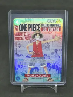 One Piece Monkey.D.Luffy [College Basketball US Voyage] P-055 Promo Card A AL2 - Image 1