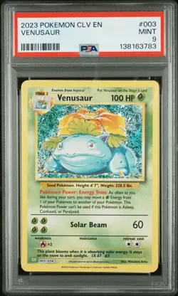 2023 POKEMON CLV TRADING CARD GAME CLASSIC #003 VENUSAUR PSA 9 - Image 1