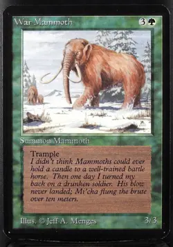 MTG War Mammoth Alpha 1993 Magic Card - Image 1