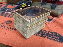 Vintage 1996 Yugioh Card Collection 134 Cards Stack Played With Condition - Image 1