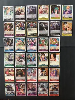 One Piece TCG English 32 R and SR card lot - Image 1