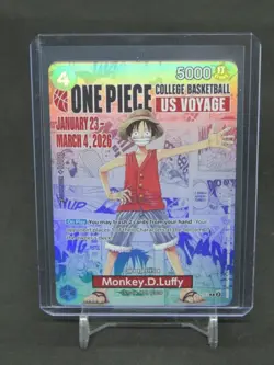 One Piece Monkey.D.Luffy [College Basketball US Voyage] P-055 Promo Card B AL2 - Image 1