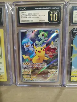 Pokemon Graded Cards, Lot of 5, Picachu, Charizard, Gengar, All Pristine 10 - Image 3