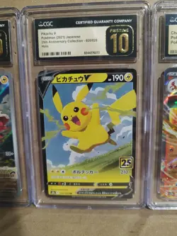 Pokemon Graded Cards, Lot of 5, Picachu, Charizard, Gengar, All Pristine 10 - Image 4