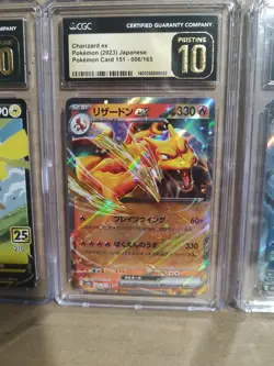 Pokemon Graded Cards, Lot of 5, Picachu, Charizard, Gengar, All Pristine 10 - Image 5