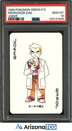 Pokemon 1996 Professor Oak Joker Playing Card Pokemon Green Japanese PSA 10 - Image 1