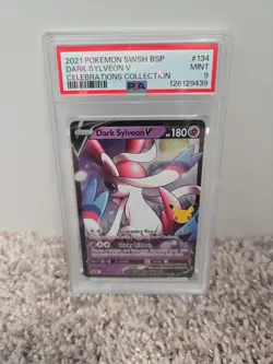 PSA 9 Dark Sylveon V SWSH BSP #134 Celebrations Collection Promo Cards Holo - Image 1
