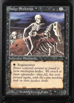 MTG Drudge Skeletons Alpha 1993 Magic Card - Image 1