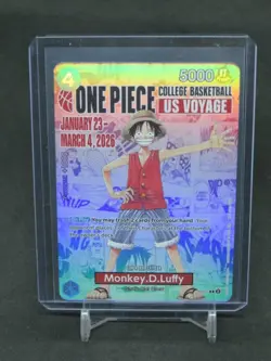 One Piece Monkey.D.Luffy [College Basketball US Voyage] P-055 Promo Card D AL2 - Image 1